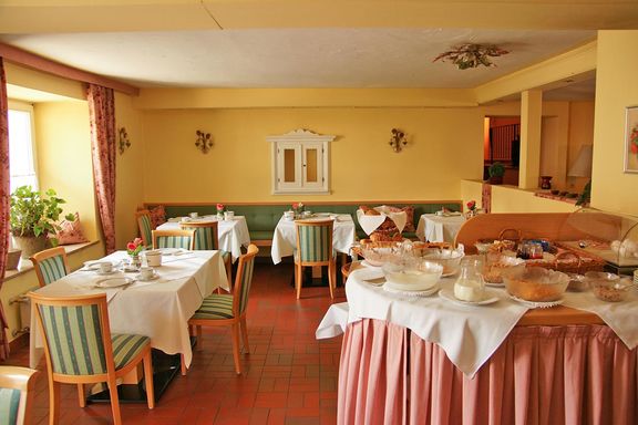 Breakfast room Frühstücksraum Pension Gletscherblick